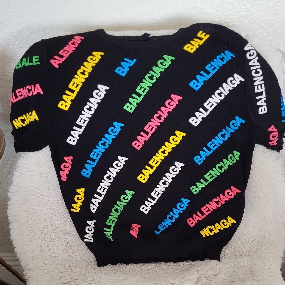 Balenciaga Multicolor Logo Top